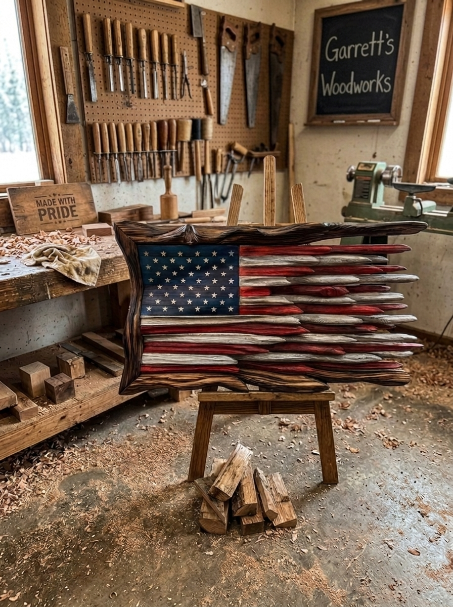Rustic Patriot USA Flag