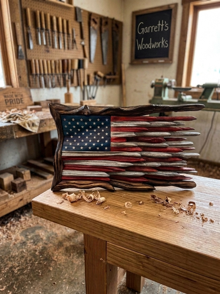Rustic Patriot USA Flag